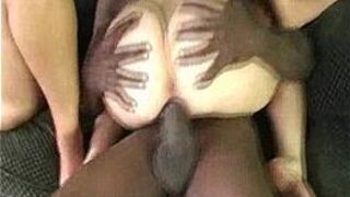 Interracial Threesome For Sexy Blondes porn video